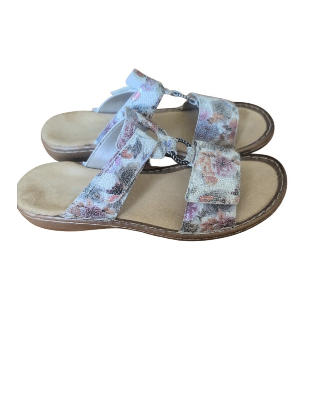 Rieker Antistress Floral Comfort Slide Sandals Women’s EU 39 Beige